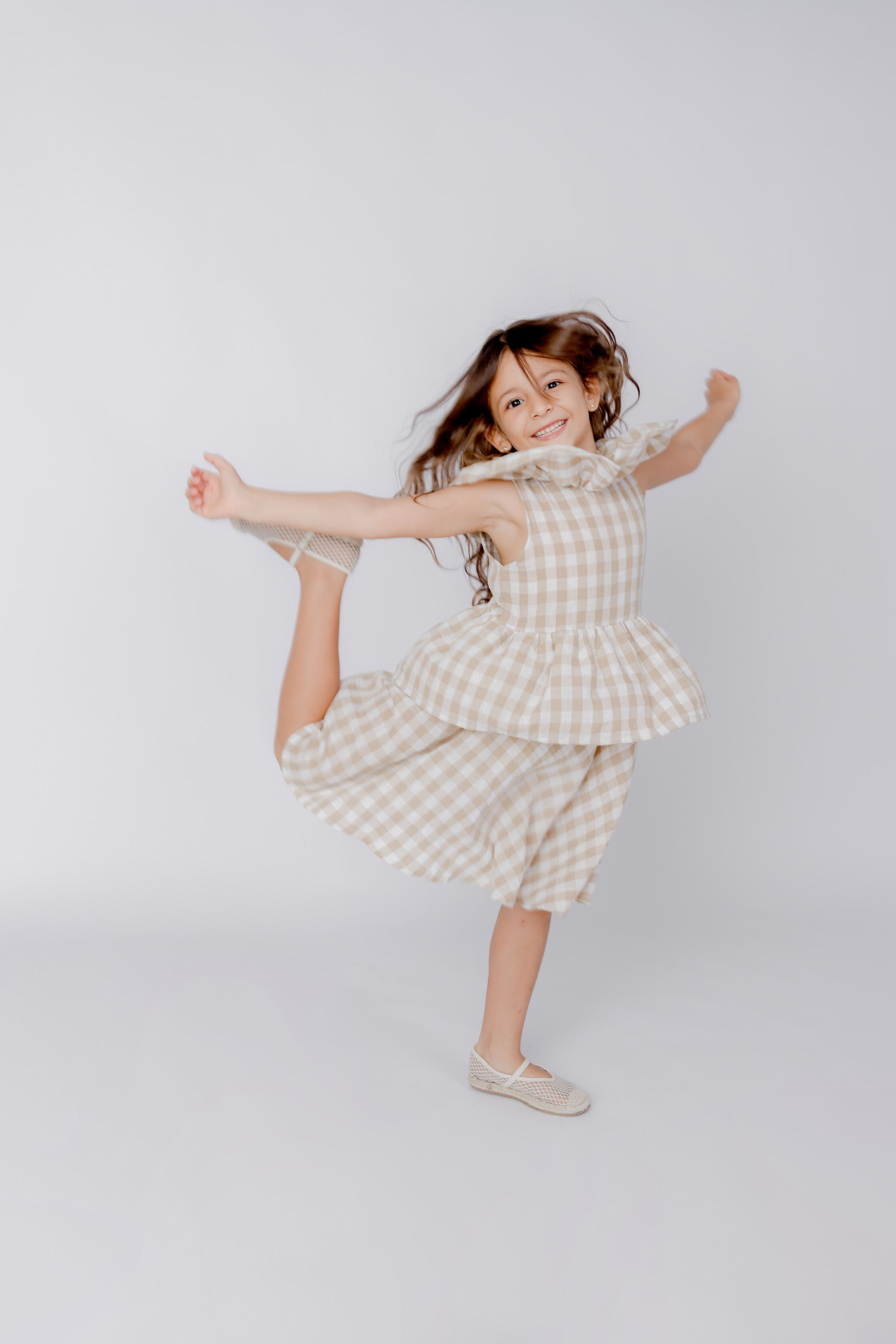 Vestido campana vichy