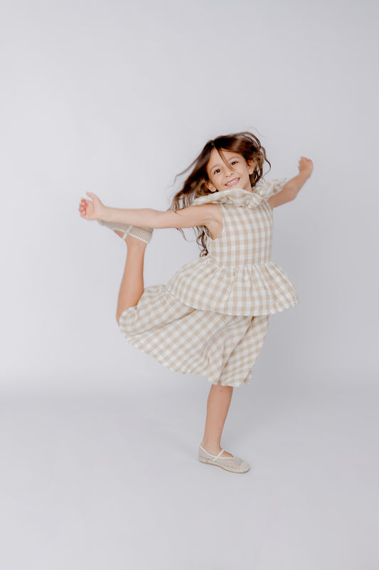 Vestido campana vichy
