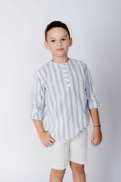 Camisa rayas celeste