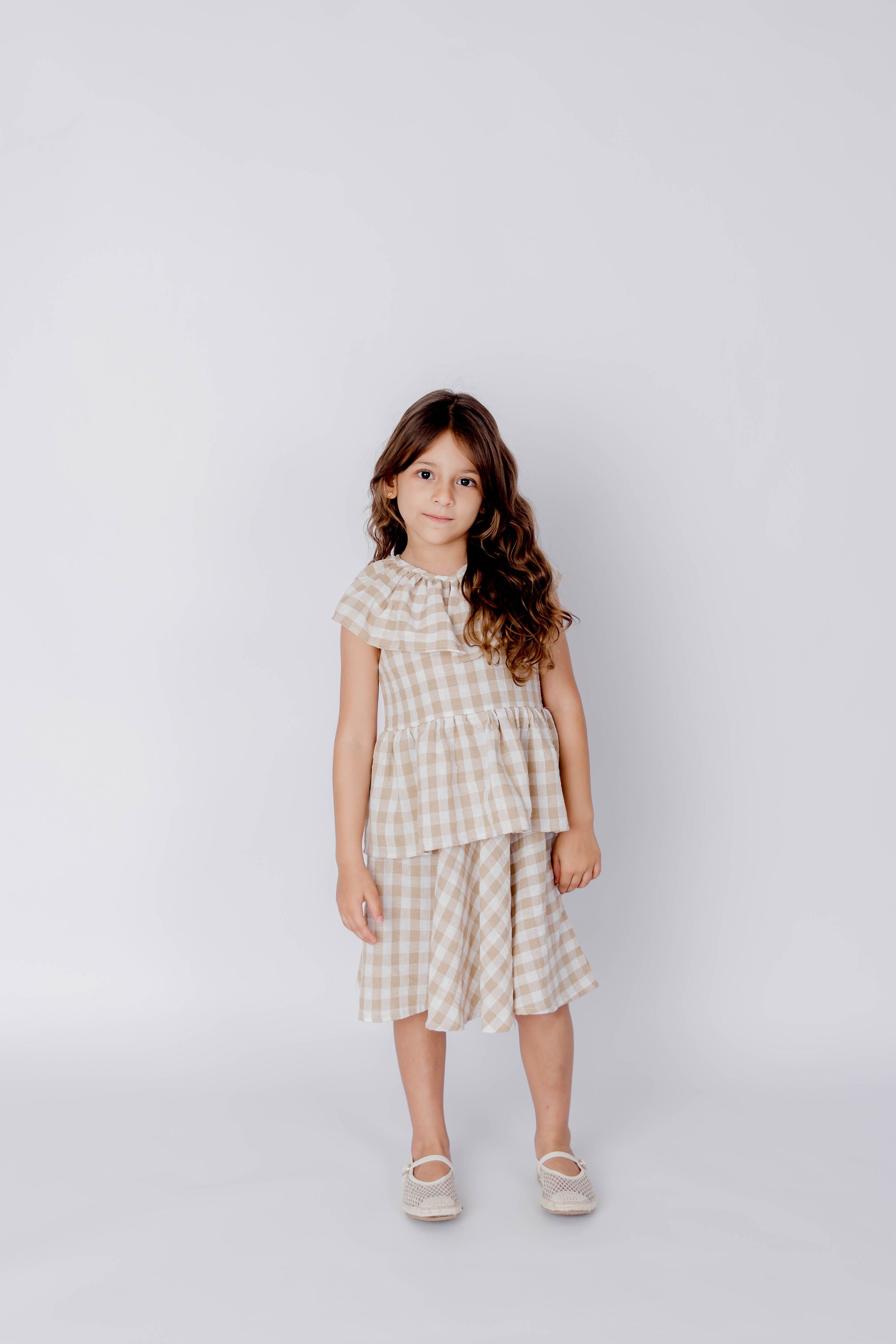 Vestido campana vichy
