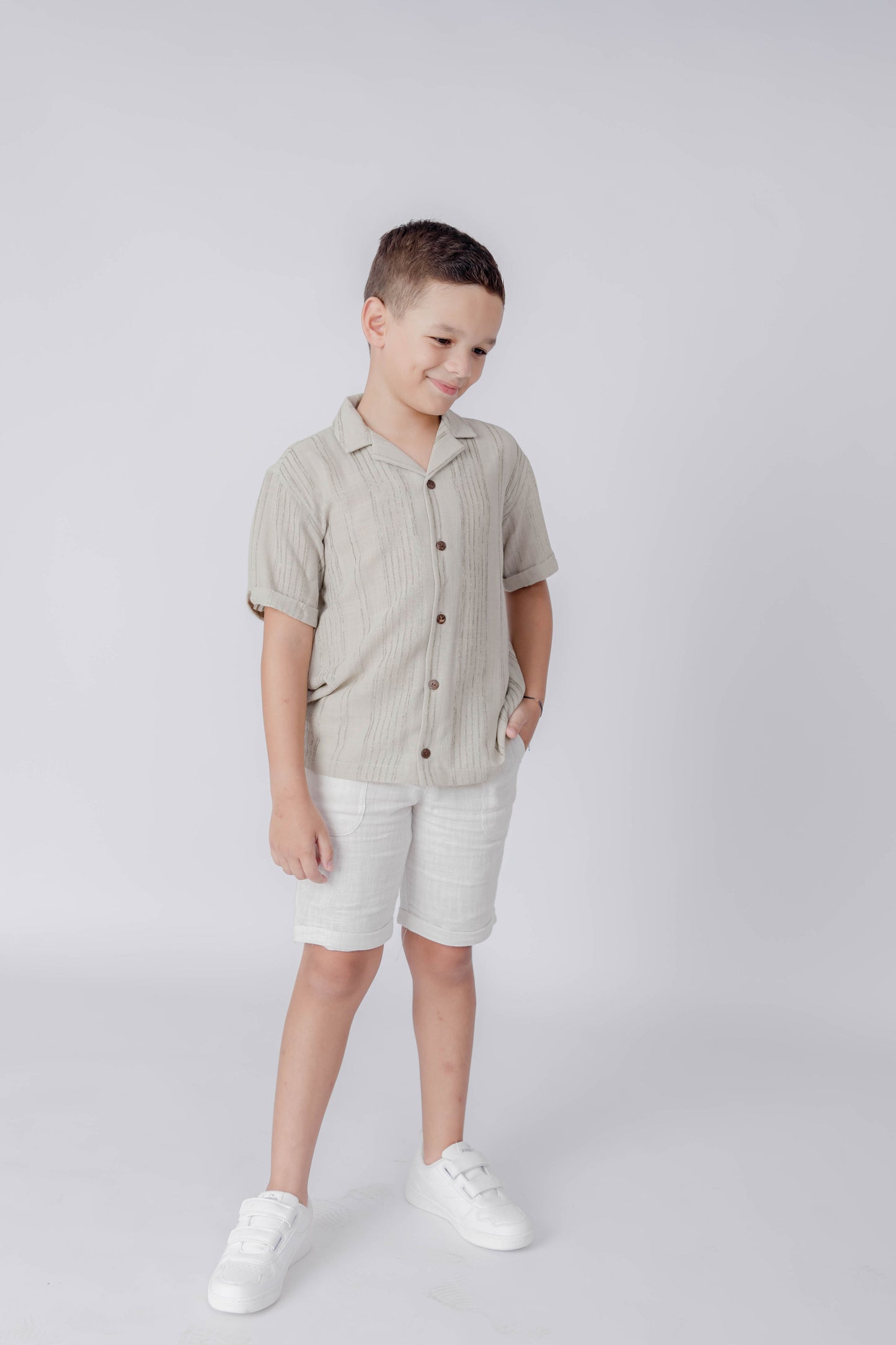 Camisa lino verde