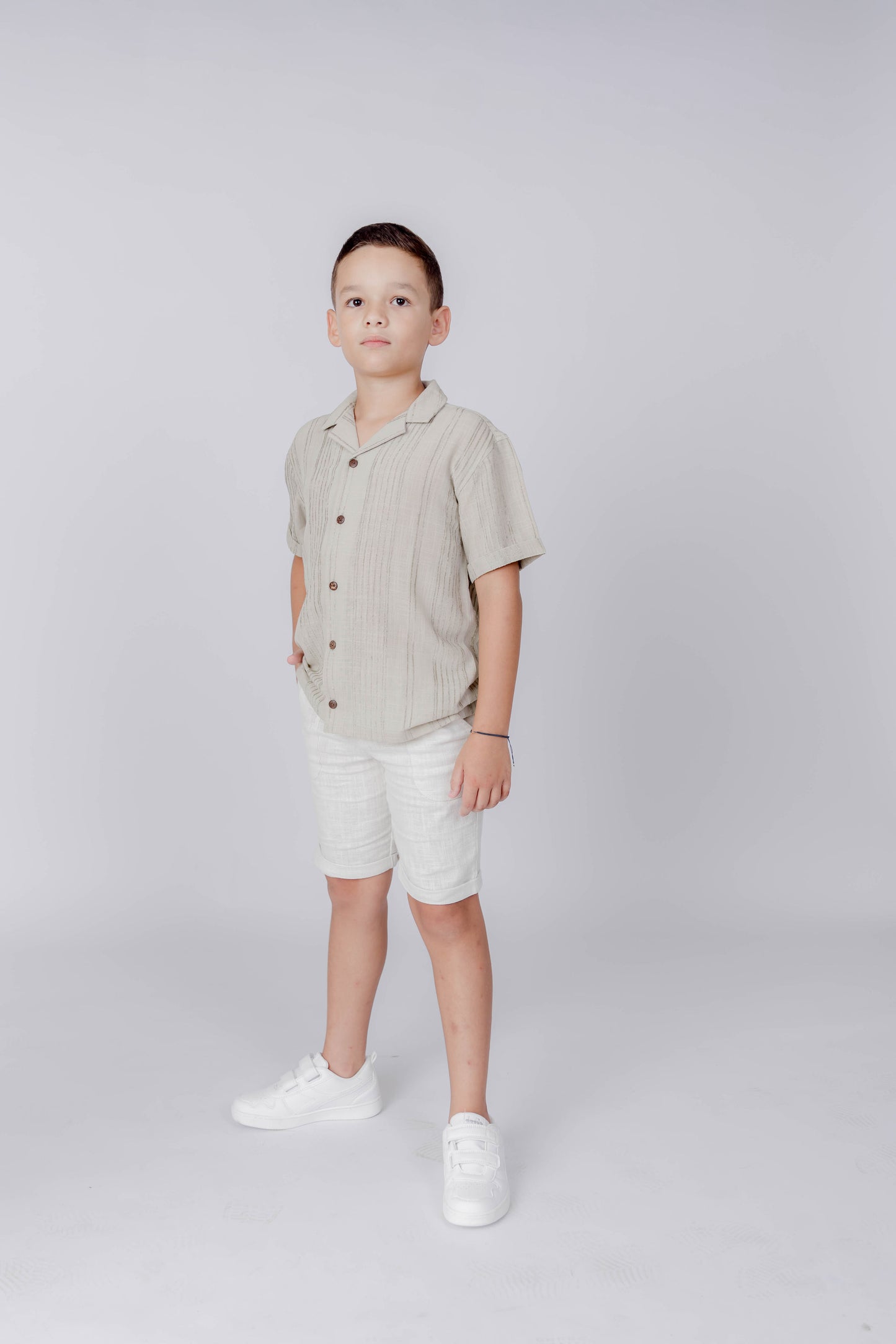 Camisa lino verde