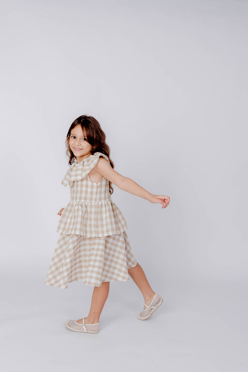 Vestido campana vichy